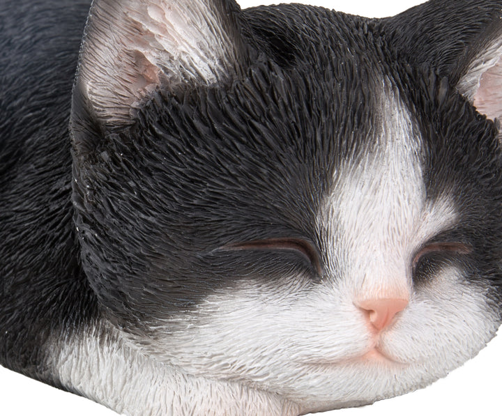 Kitten Sleeping - Black and White Statue HI-LINE GIFT LTD.