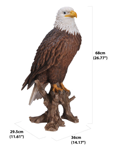 Bald Eagle on Stump Statue HI-LINE GIFT LTD.