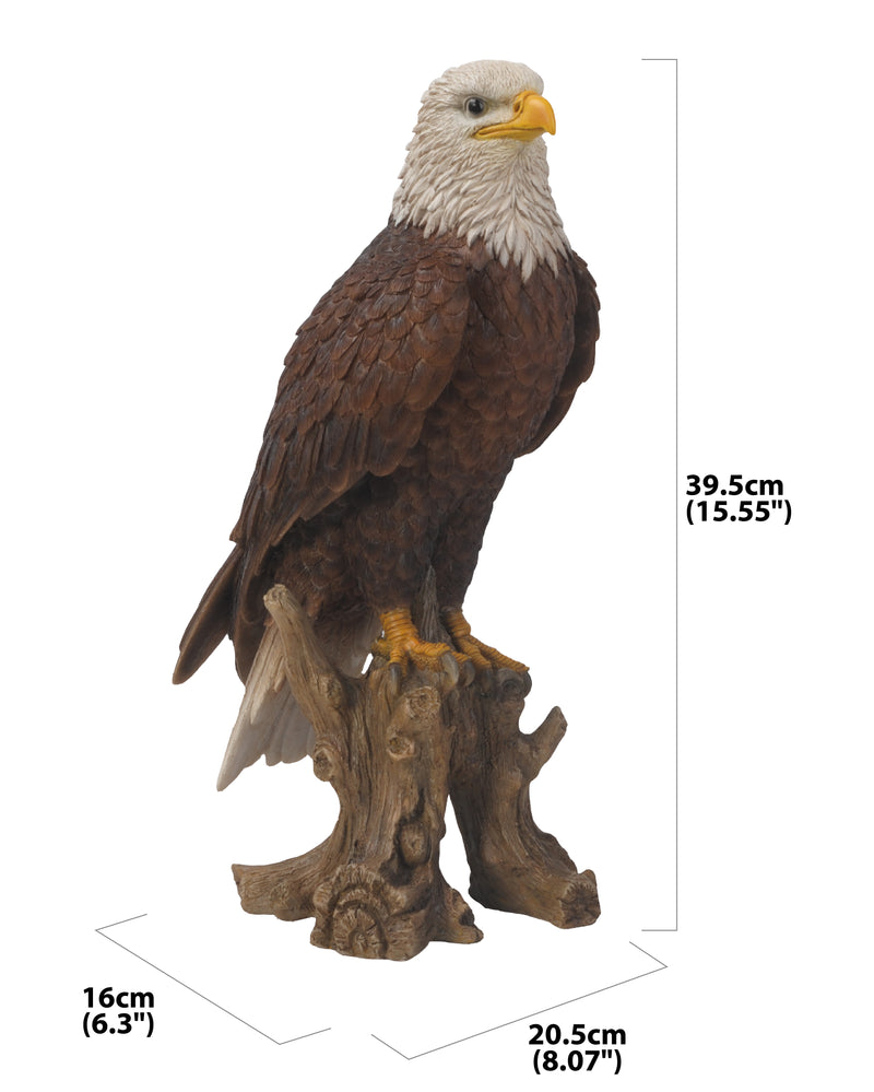 Bald Eagle on Stump Statue HI-LINE GIFT LTD.