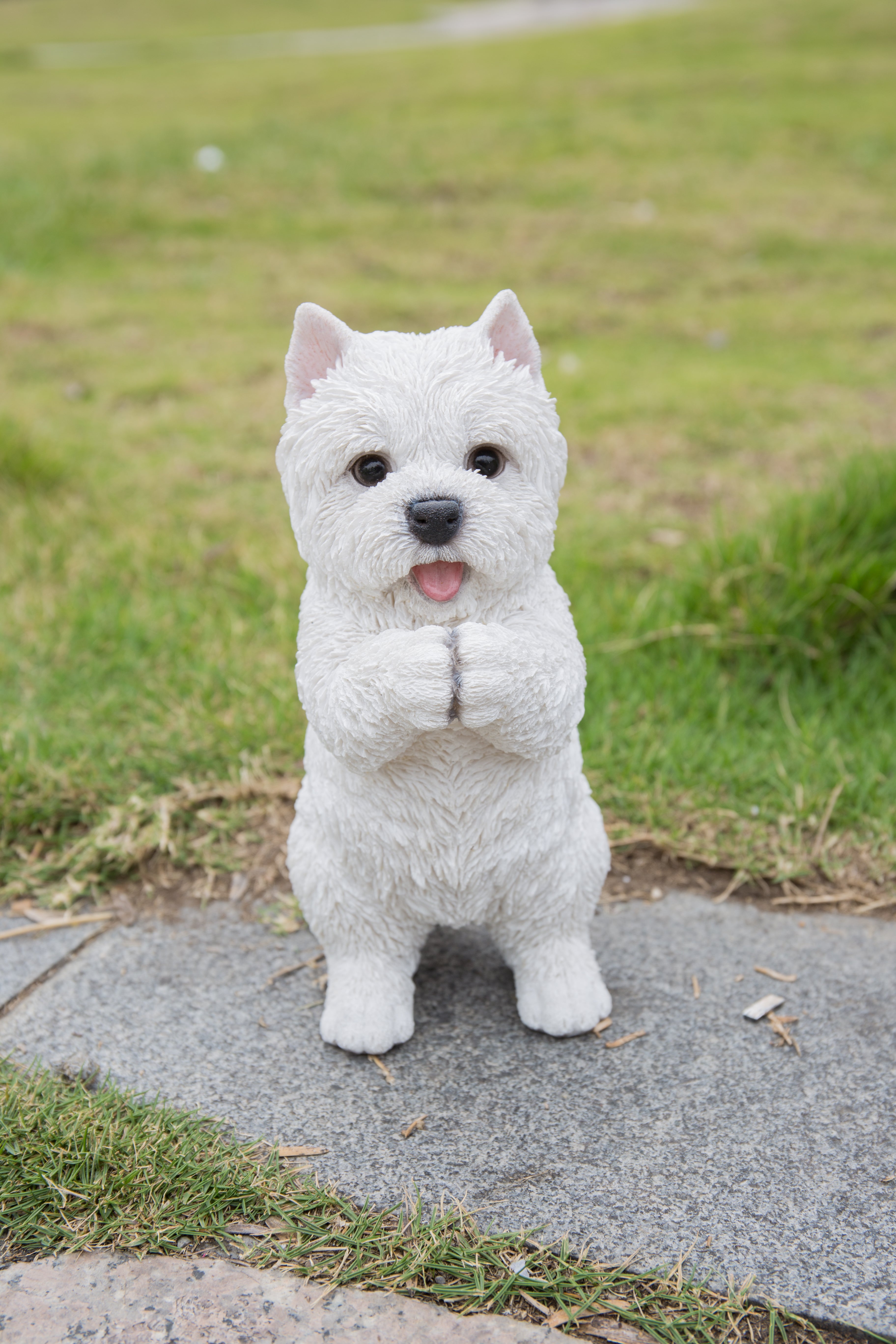 Westie Puppy Playing Resin Statue for Energetic Decor – Hi-Line