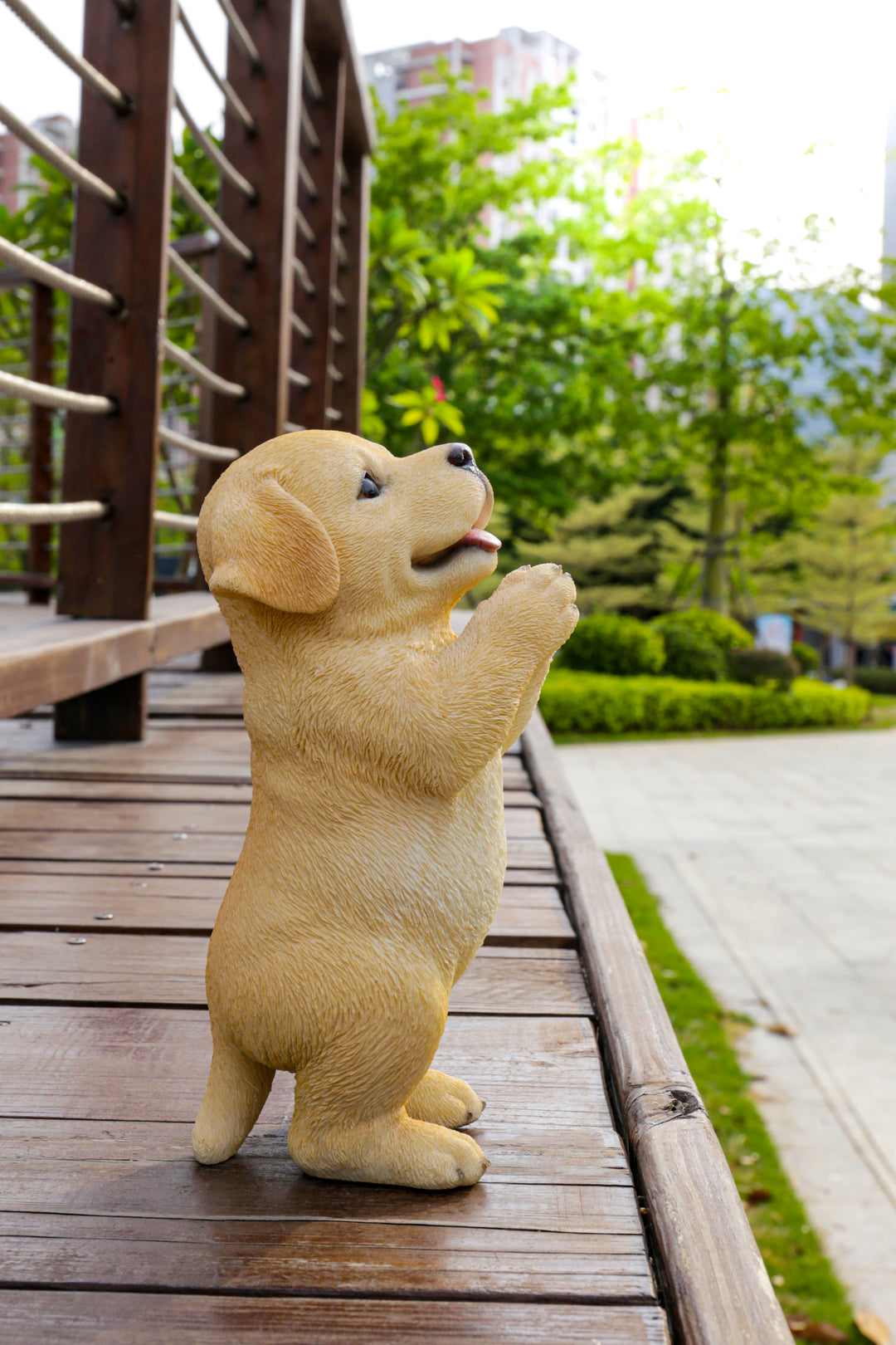 Praying Yellow Labrador Puppy Statue HI-LINE GIFT LTD.