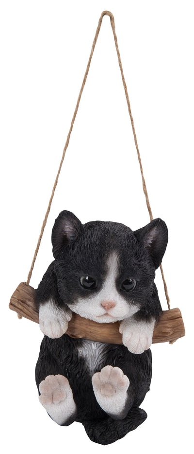 Pet Pals- Black and White Kitten Hanging Statue HI-LINE GIFT LTD.
