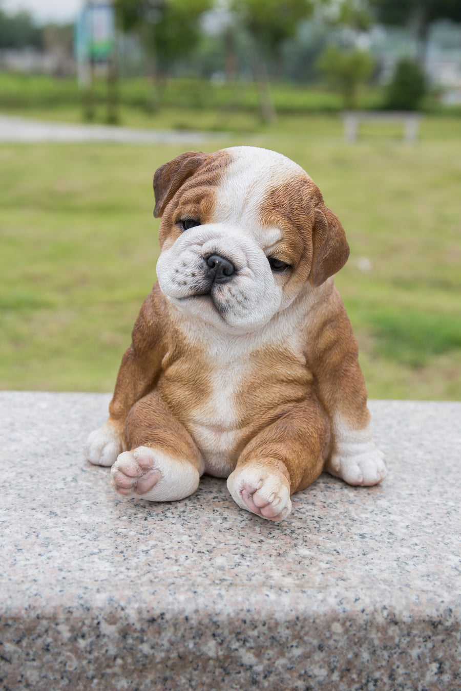Pet Pals - Sitting Sleepy Bulldog Puppy Statue HI-LINE GIFT LTD.