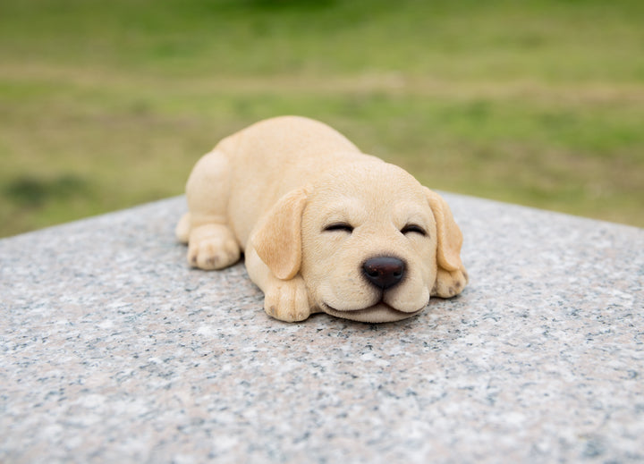 Pet Pals - Labrador Puppy Sleeping - Yellow Statue HI-LINE GIFT LTD.