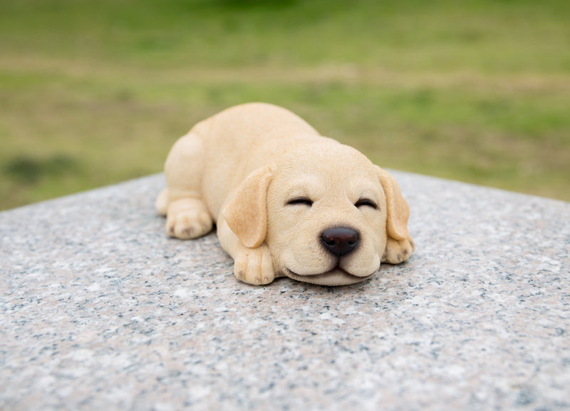 Pet Pals - Labrador Puppy Sleeping - Yellow Statue HI-LINE GIFT LTD.