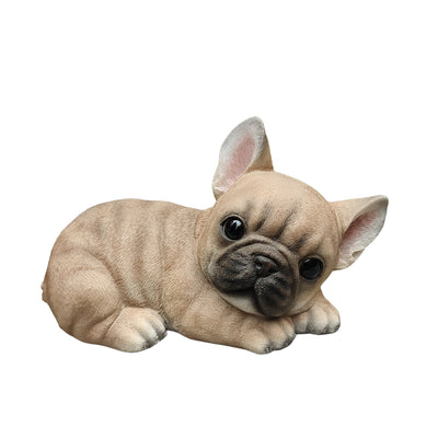 87710-R - Bulldog Bliss: Polyresin Resting French Bulldog in Rich Brown Hi-Line Gift Ltd.