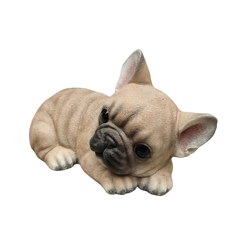 87710-R - Bulldog Bliss: Polyresin Resting French Bulldog in Rich Brown Hi-Line Gift Ltd.