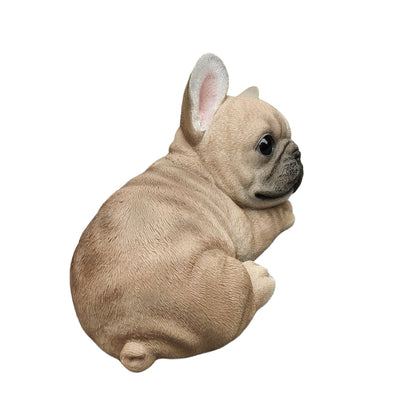 87710-R - Bulldog Bliss: Polyresin Resting French Bulldog in Rich Brown Hi-Line Gift Ltd.