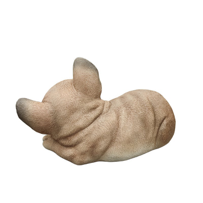 87710-R - Bulldog Bliss: Polyresin Resting French Bulldog in Rich Brown Hi-Line Gift Ltd.