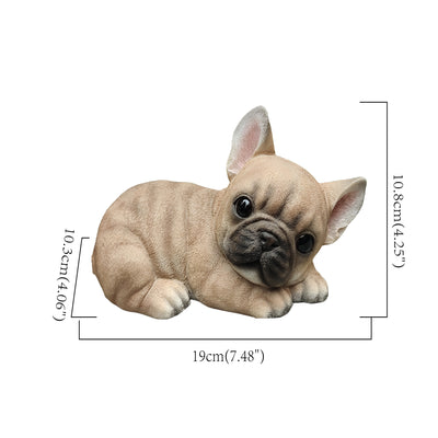 87710-R - Bulldog Bliss: Polyresin Resting French Bulldog in Rich Brown Hi-Line Gift Ltd.