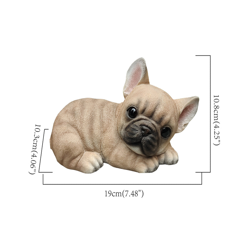 87710-R - Bulldog Bliss: Polyresin Resting French Bulldog in Rich Brown Hi-Line Gift Ltd.