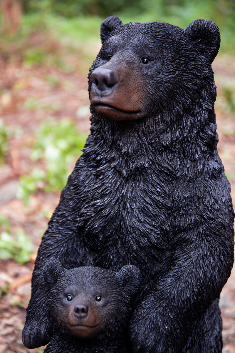 Standing Mother & Baby Black Bears HI-LINE GIFT LTD.