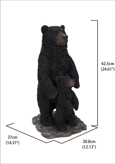 Standing Mother & Baby Black Bears HI-LINE GIFT LTD.