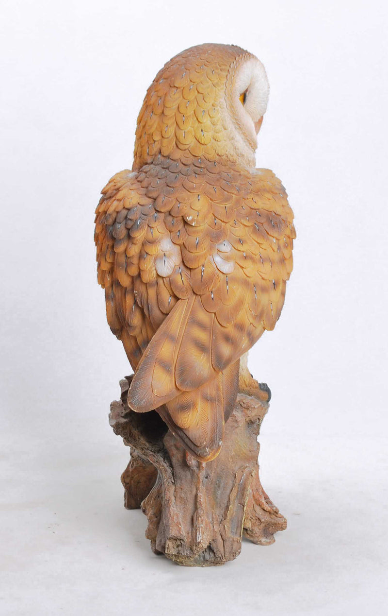 Barn Owl on Branch HI-LINE GIFT LTD.