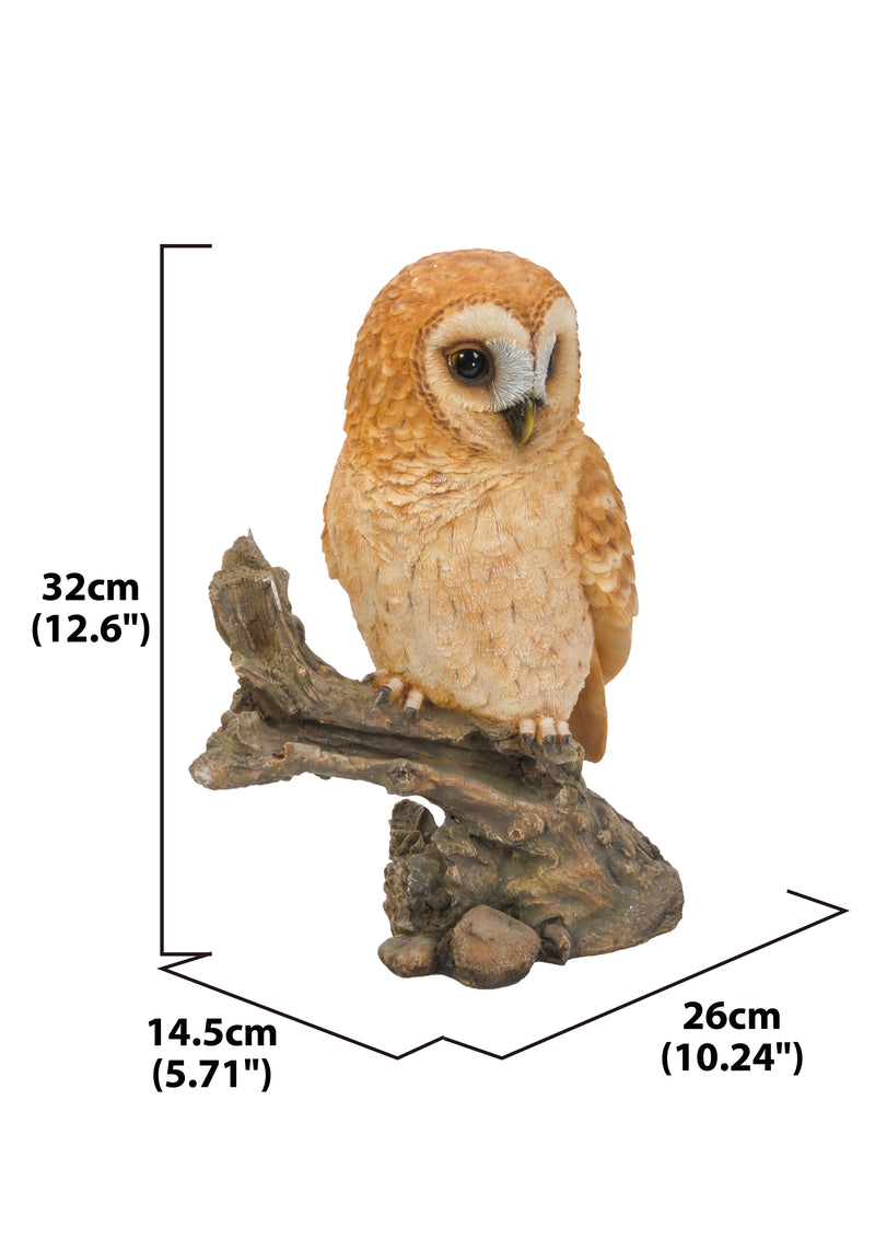 Tawny Owl On Stump - Garden Statue HI-LINE GIFT LTD.