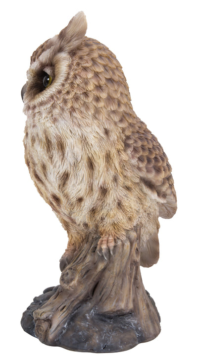 Long Eared Owl On Stump Statue HI-LINE GIFT LTD.