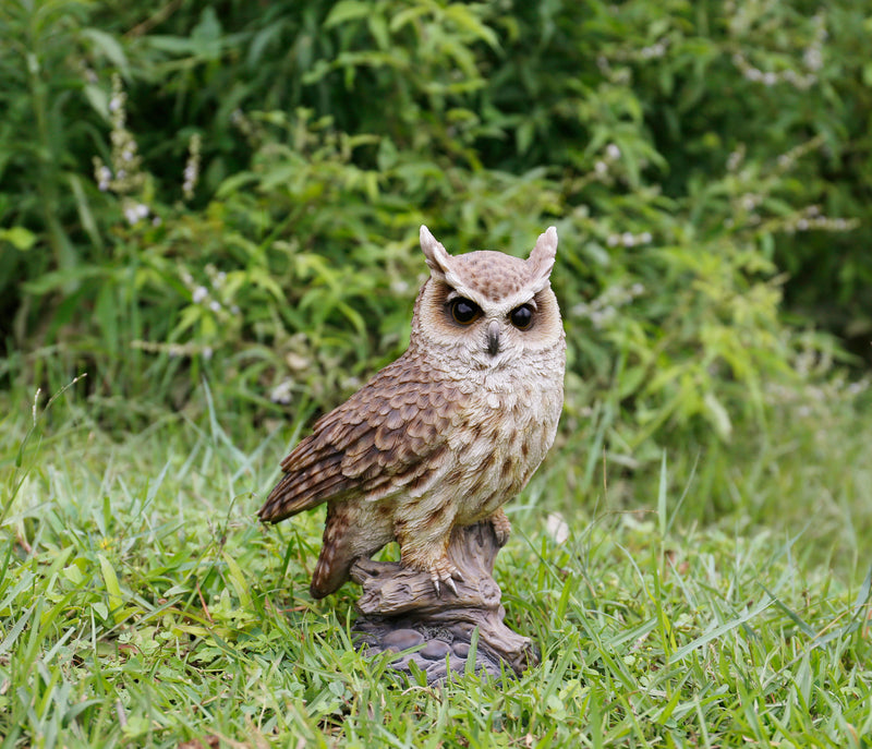 Long Eared Owl On Stump Statue HI-LINE GIFT LTD.