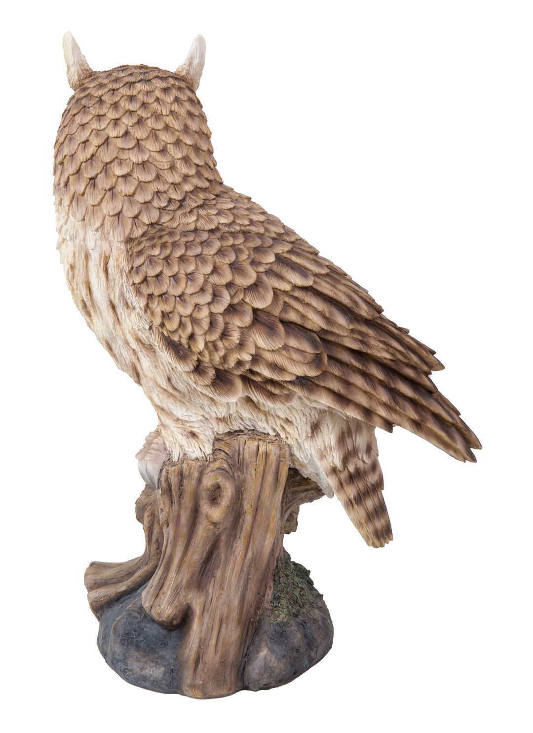 Large Long Eared Owl On Stump Statue HI-LINE GIFT LTD.
