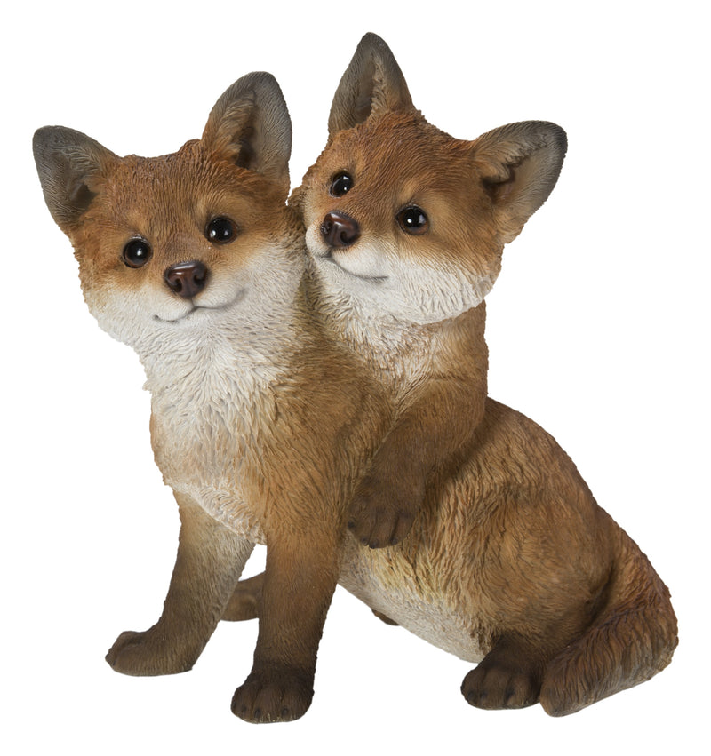 Fox Pups Hugging HI-LINE GIFT LTD.