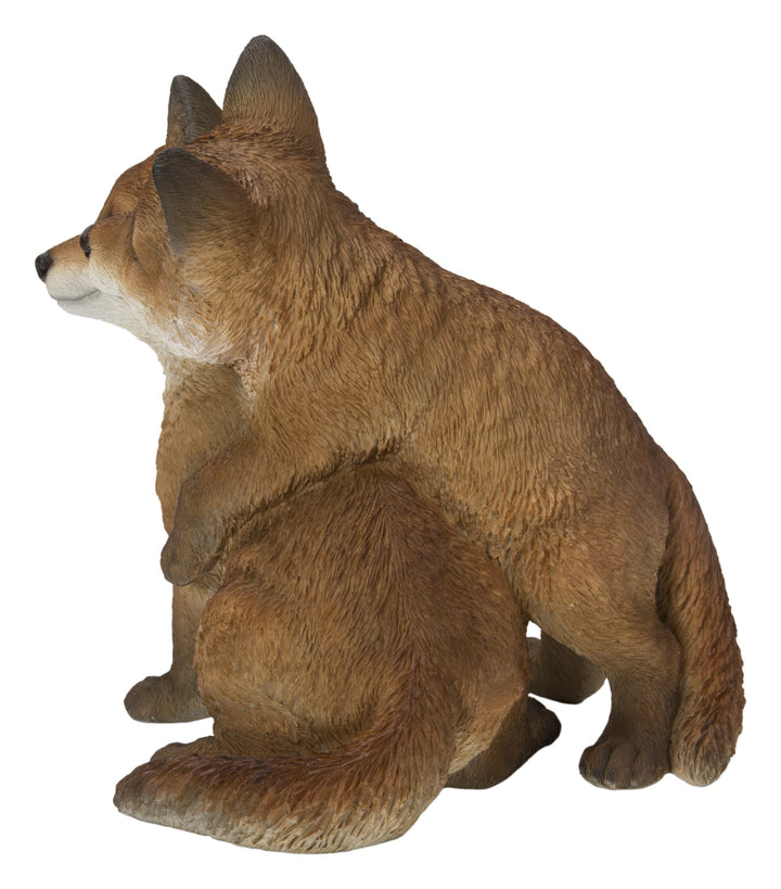 Fox Pups Hugging HI-LINE GIFT LTD.
