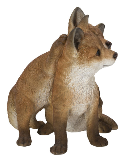 Fox Pups Hugging HI-LINE GIFT LTD.
