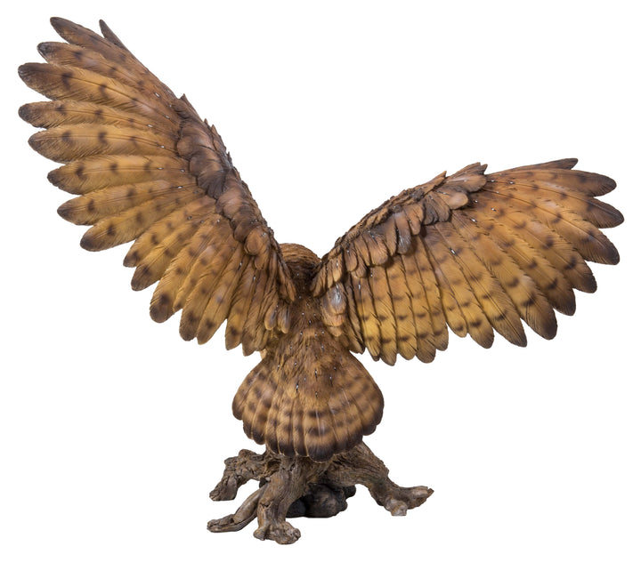 Barn Owl Stump With Wings Open HI-LINE GIFT LTD.