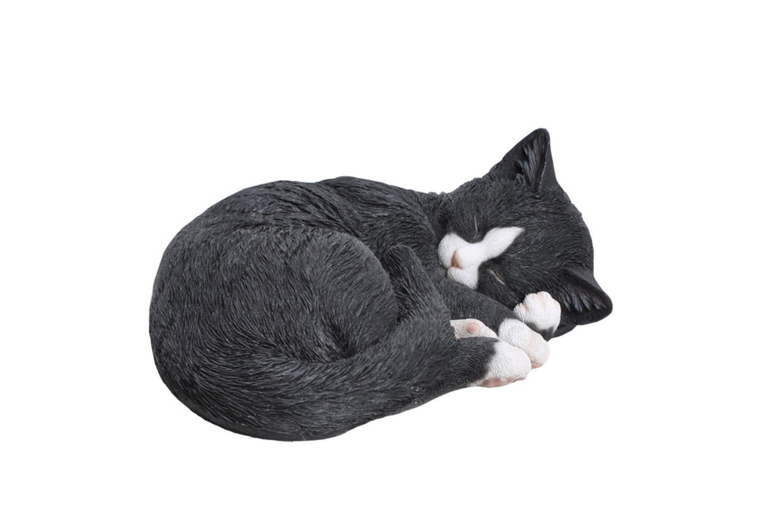 Black/White Cat Sleeping Lying Down HI-LINE GIFT LTD.