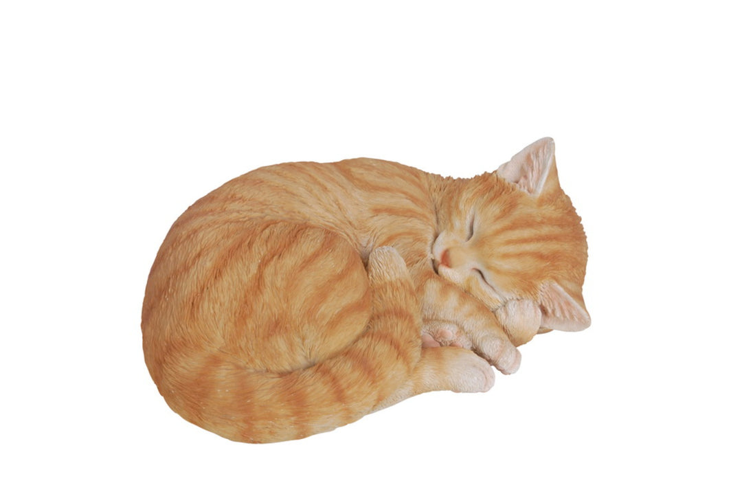 Orange Tabby Cat Sleeping Lying Down HI-LINE GIFT LTD.