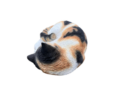 87728-F - Sleeping Calico Cat Garden Statue Hi-Line Gift Ltd.