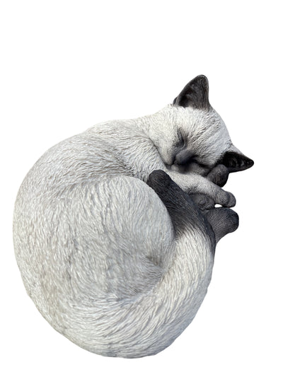 87728-G - Sleeping Siamese Cat Statue Hi-Line Gift Ltd.