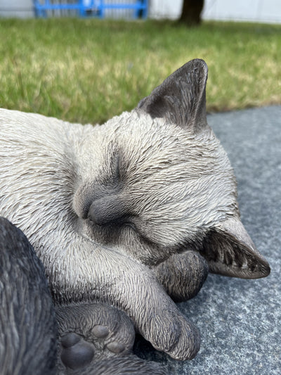 87728-G - Sleeping Siamese Cat Statue Hi-Line Gift Ltd.
