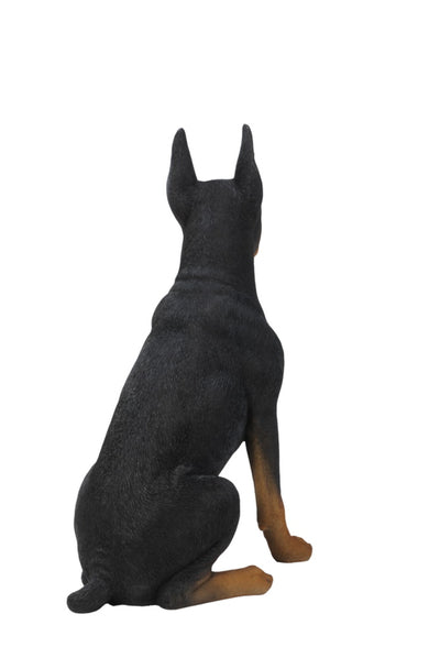 Doberman Pinscher Sitting Statue HI-LINE GIFT LTD.