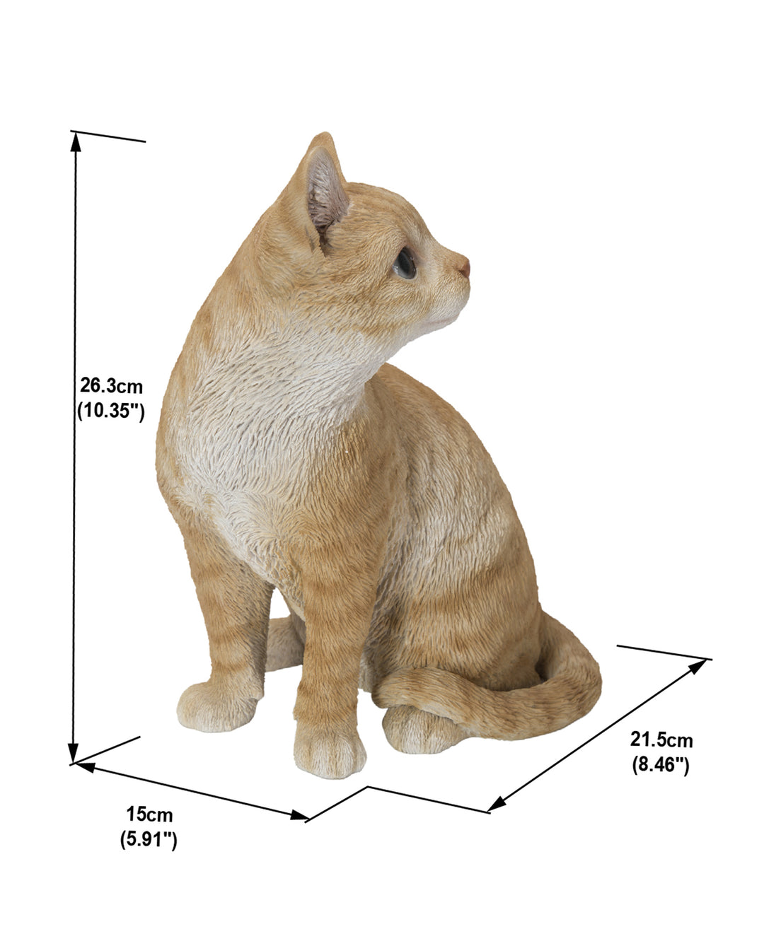 Ginger Cat Looking Back Resin Statue for Décor – Hi-Line Gift Ltd.