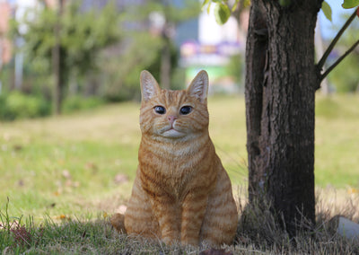 Cat Sitting - Orange Tabby HI-LINE GIFT LTD.