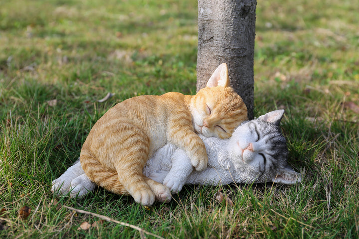 Orange & Grey Tabby Cats Sleeping HI-LINE GIFT LTD.