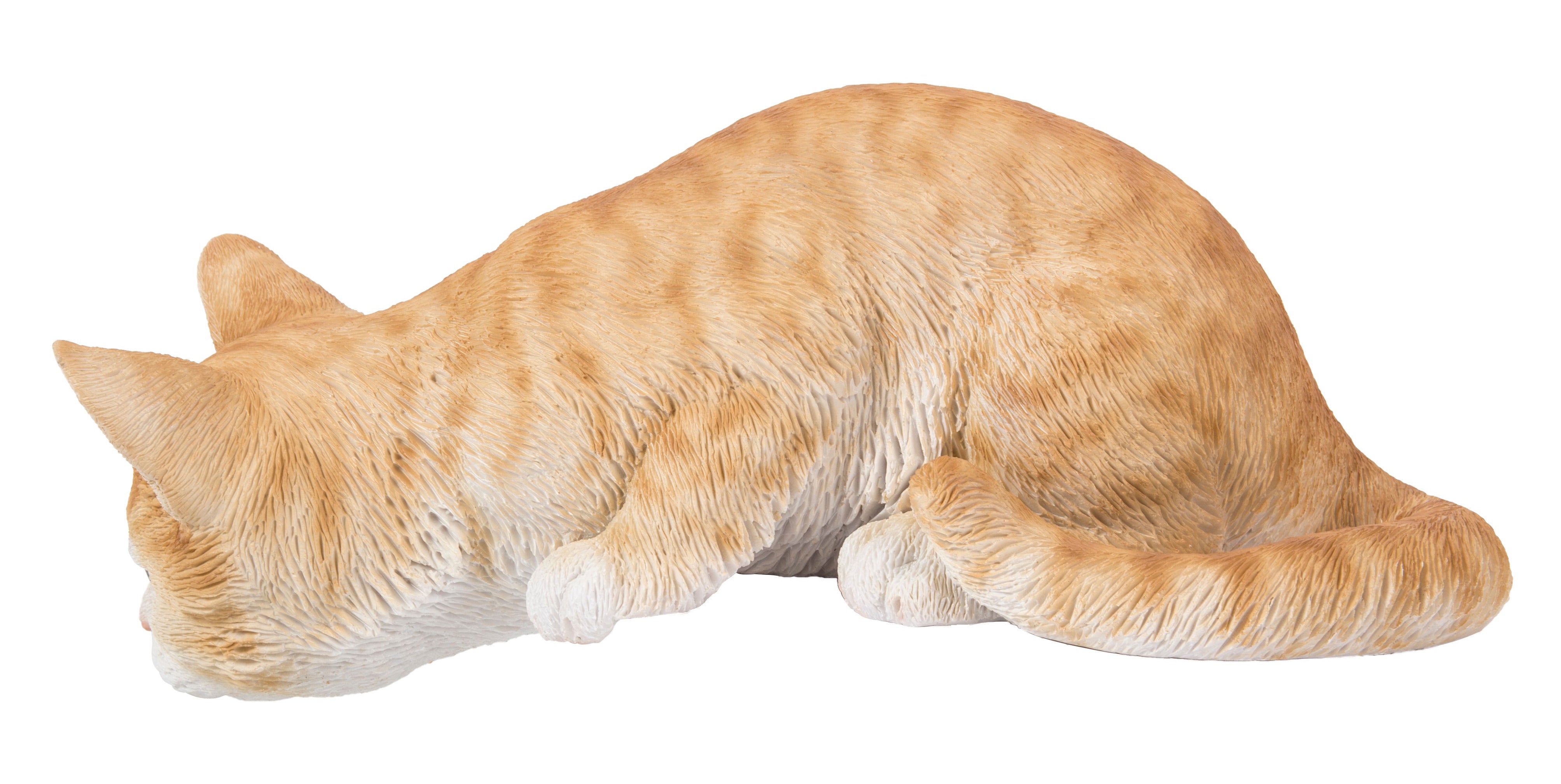 Orange Ledge-Looking Cat Resin Statue | Whimsical Pet Statue – Hi
