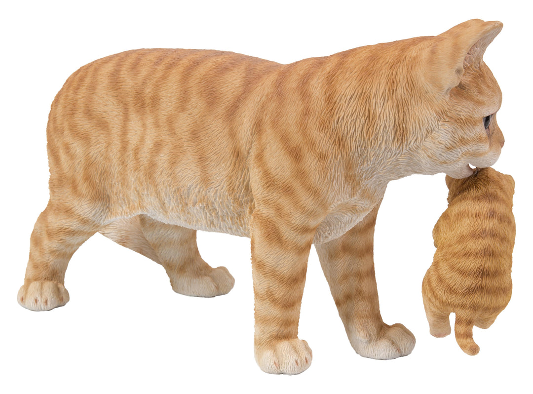 Mother Cat Carrying Kitten  Orange Tabby Hi-Line Gift Ltd.
