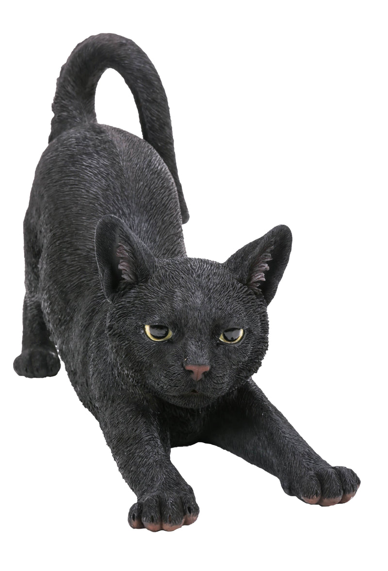 Cat Stretching - Black HI-LINE GIFT LTD.