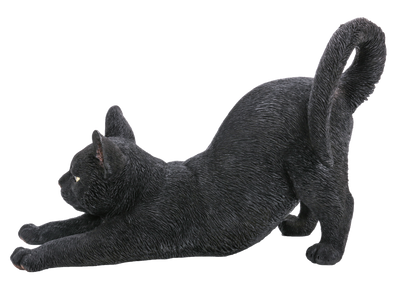 Cat Stretching - Black HI-LINE GIFT LTD.