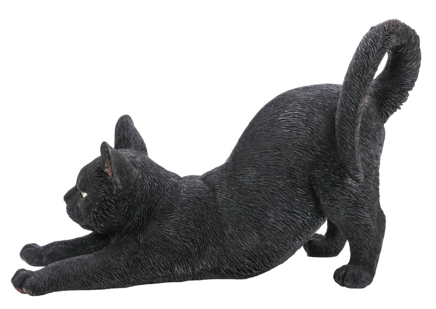 Cat Stretching - Black HI-LINE GIFT LTD.