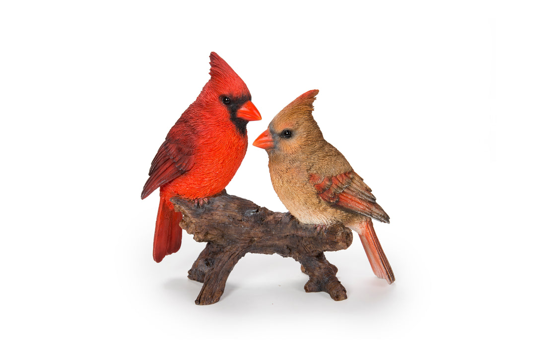 Cardinal Couple on Stump Wildlife Garden Statue – Hi-Line Gift Ltd.