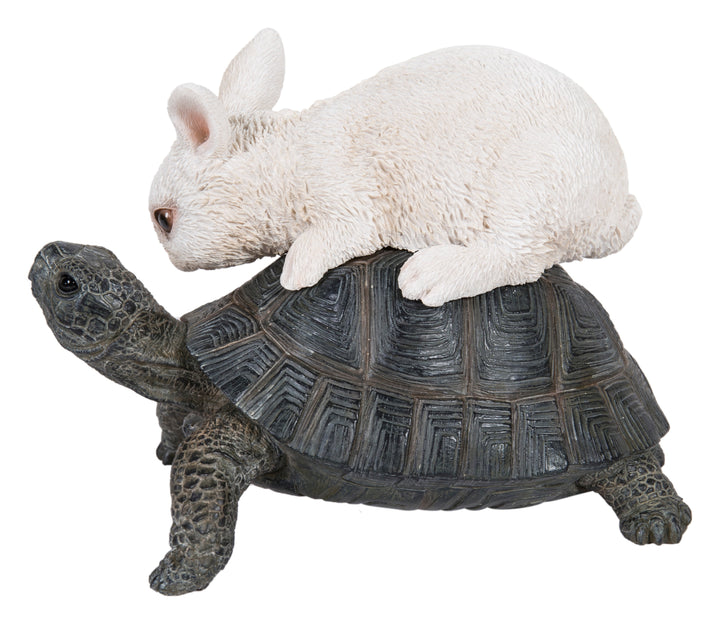 Tortoise and Hare Playing Statue HI-LINE GIFT LTD.