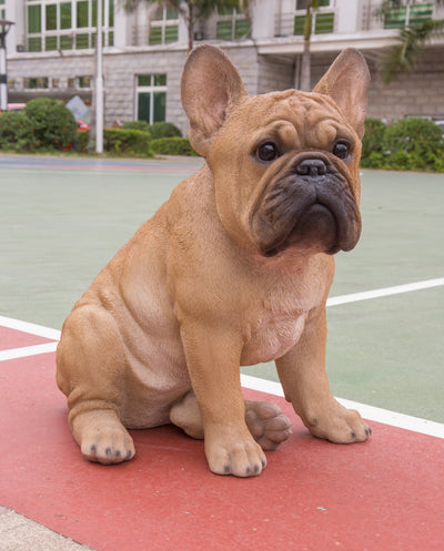 French Bulldog Squatting Statue HI-LINE GIFT LTD.