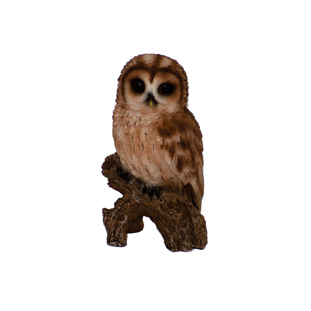 Tawny Owl on Stump Garden Statue HI-LINE GIFT LTD.