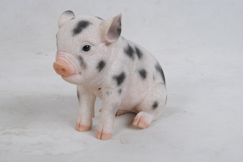 87770-A - Sitting Baby Pig W/Black Spots Hi-Line Gift Ltd.