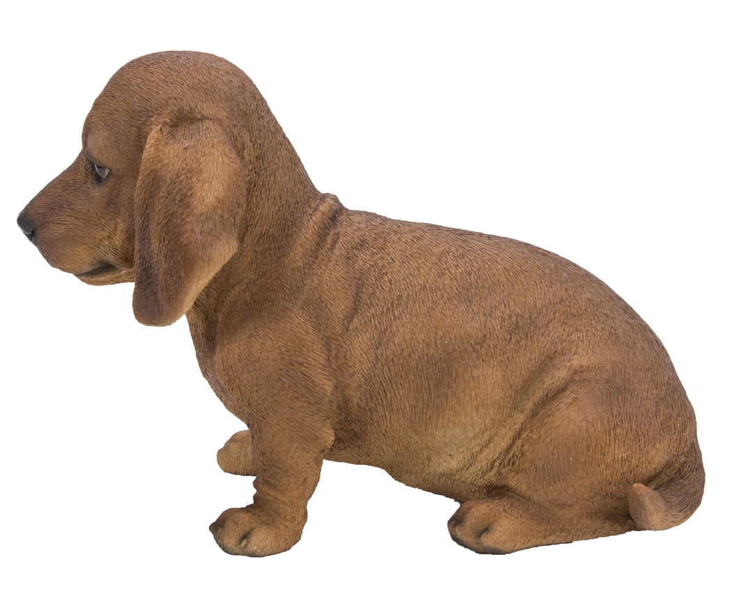 Pet Pals - Dachshund Sitting Puppy Statue - Brown HI-LINE GIFT LTD.