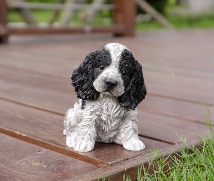 Pat Pals - Cocker Spaniel - Black & White Statue - Home Decor - Hi