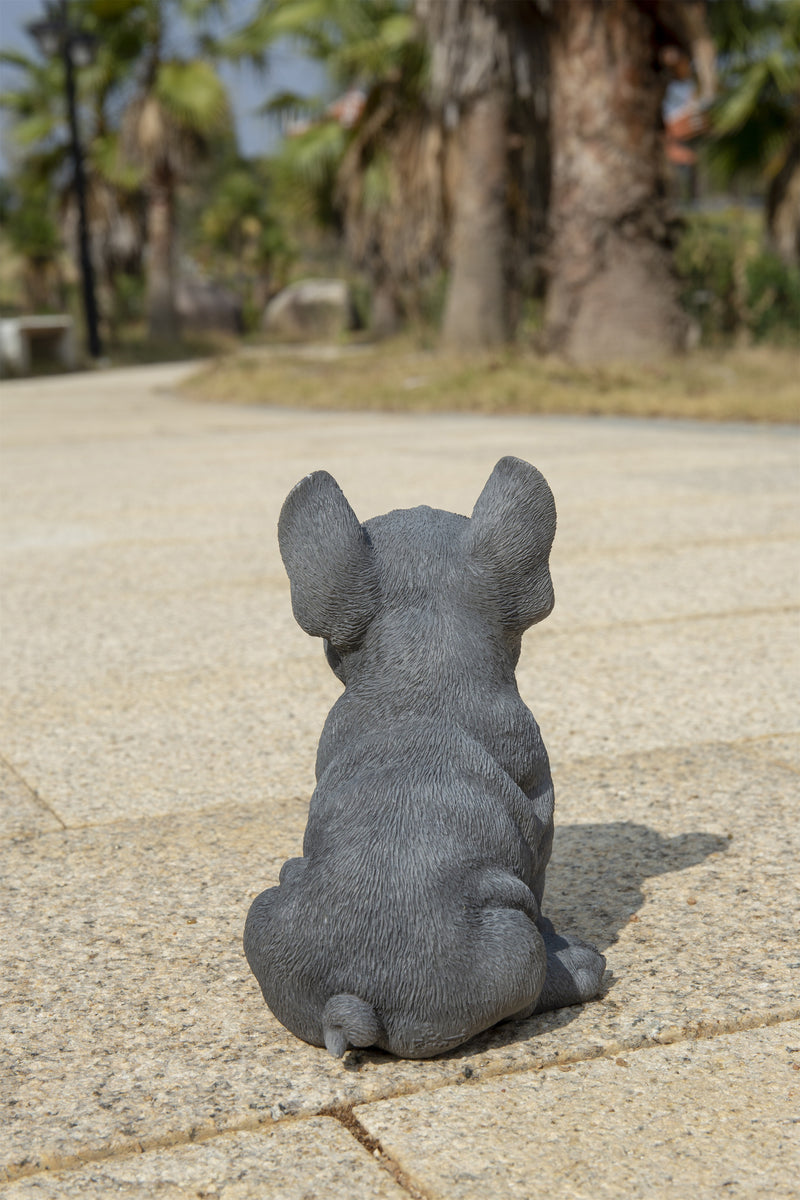 Pet Pals - Blue French bulldog puppy Statue HI-LINE GIFT LTD.