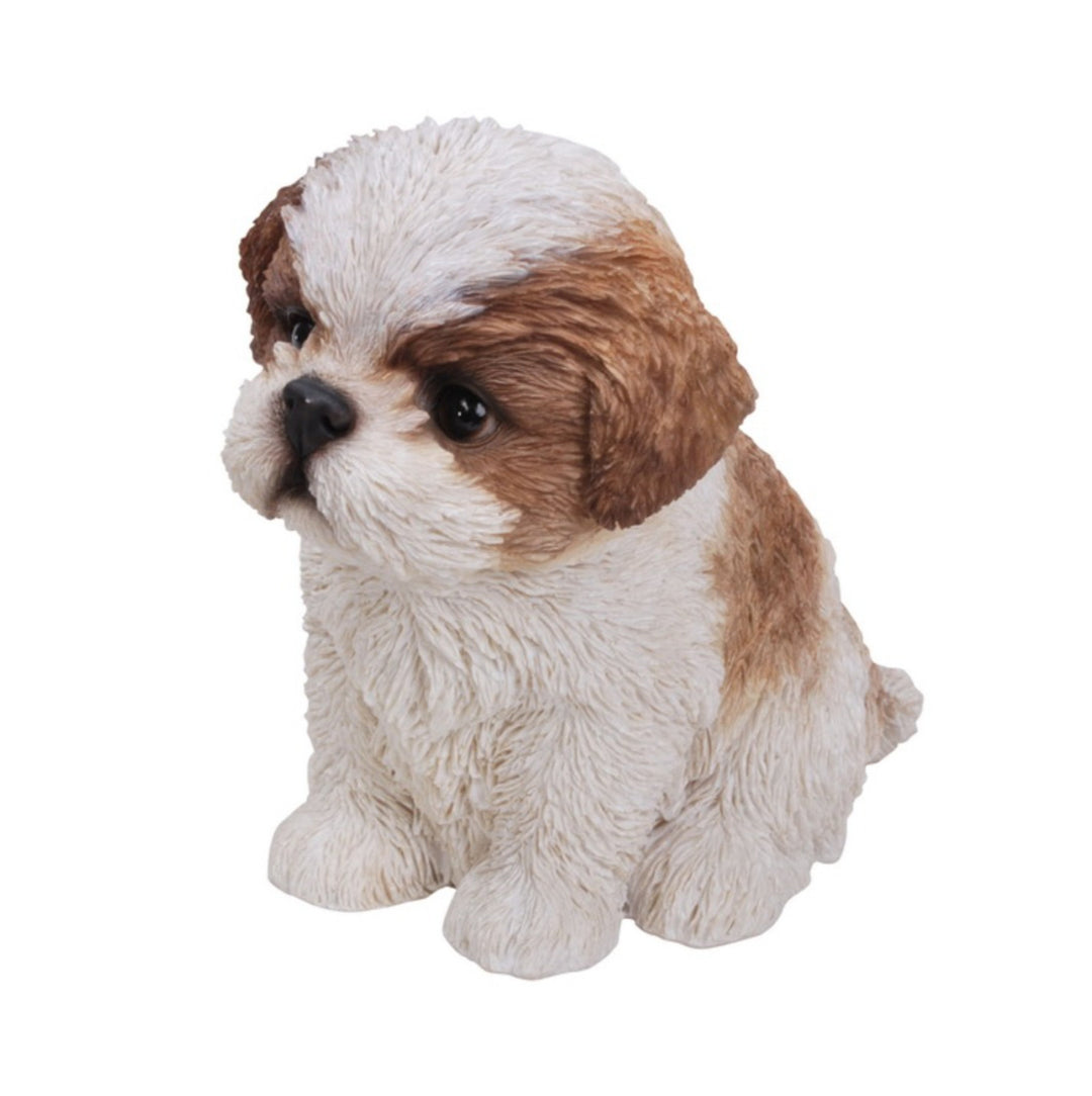 Pet Pals - Shi Tzu Puppy-Brown and White Statue HI-LINE GIFT LTD.