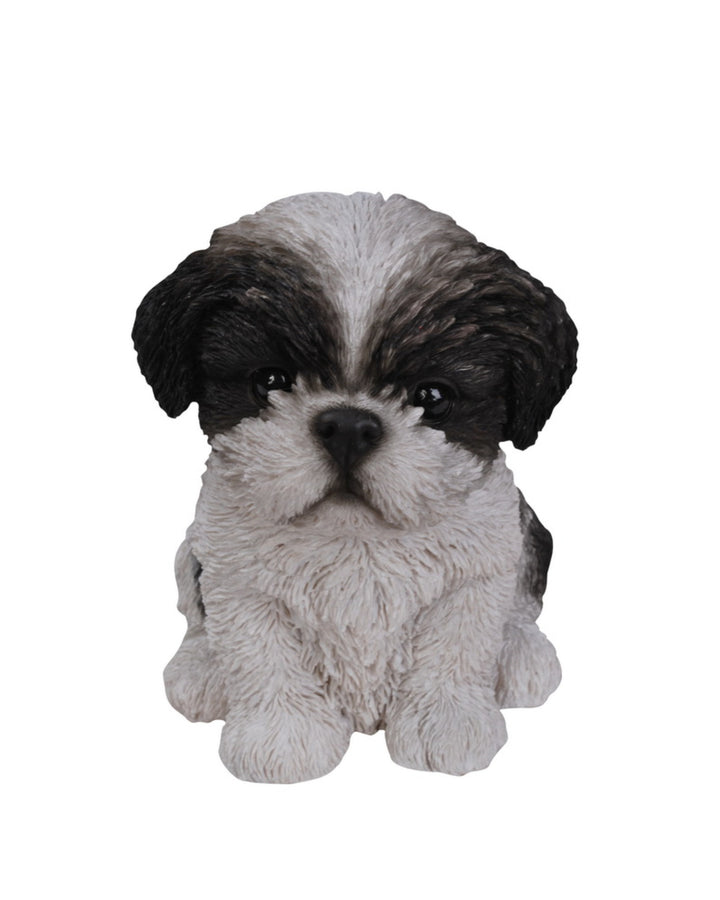 Pet Pals-Shi Tzu Puppy-Black and White Statue HI-LINE GIFT LTD.